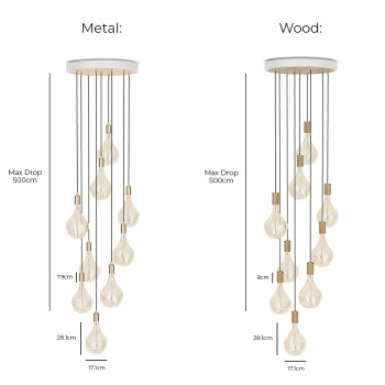 Specification Image for Tala Voronoi II Nine Pendant