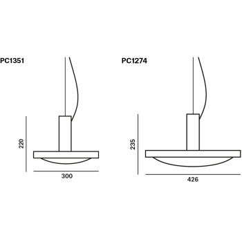 Specification Image for Brokis Convex LED Pendant