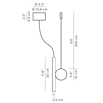 Specification Image for Luceplan Doi LED Suspension