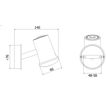 Specification Image for Zero Compose Wall Light
