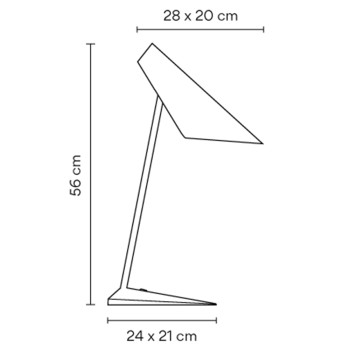 Specification Image for Vibia I.Cono LED Table Lamp