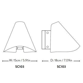 Specification Image for &Tradition Bonnet Wall Light