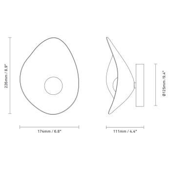 Specification Image for Nuura Florii 1 LED Wall Light