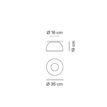 Specification Image for Vibia Duo Petra LED Ceiling Light
