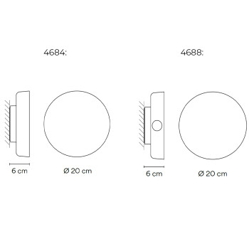 Specification Image for Vibia Dots LED Outdoor Wall Light