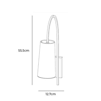 Specification Image for Porta Romana Willow Wall Light