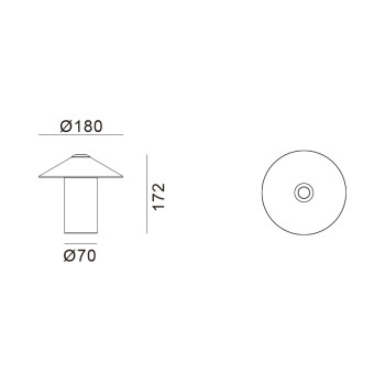 Specification Image for LYFA FUTÉ 180 LED Portable Lamp