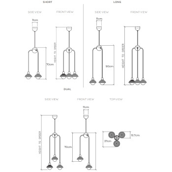 Specification Image for Bert Frank Eos Pendant Drop 3