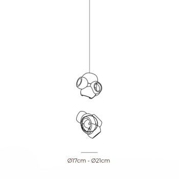 Specification Image for Bocci 100.1 Single Random Pendant