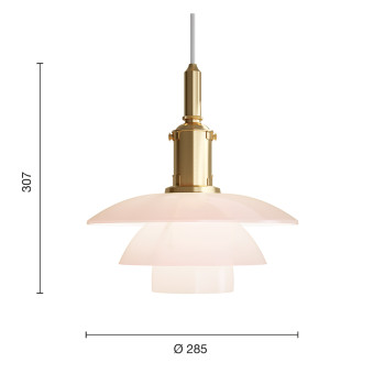 Specification Image for Louis Poulsen PH 3 3 Pale Rose Pendant