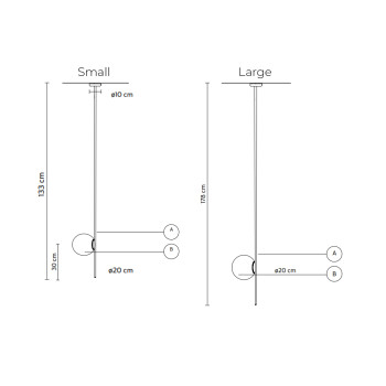 Specification Image for Karman Atmosphere Ceiling Light