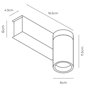 Specification Image for Davide Groppi Dot P 51 Surface Spot Light