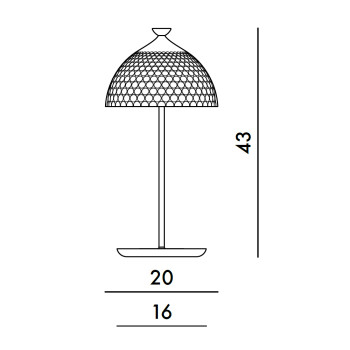 Specification Image for Kartell Pumo LED Table Lamp