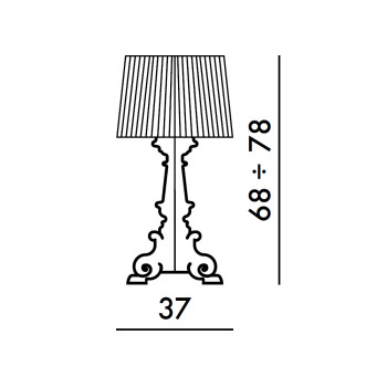 Specification Image for Kartell Bourgie Mat Table Lamp