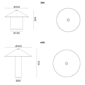 Specification Image for LYFA FUTÉ LED Table Lamp
