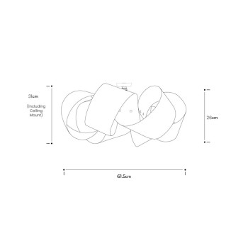 Specification Image for Drift Ceiling Light