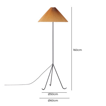 Specification Image for Dusty Deco Geraldine Floor Lamp