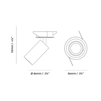 Specification Image for Tala Core Recessed Spotlight