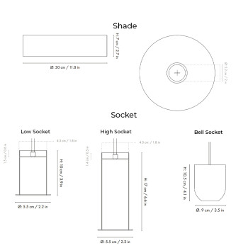 Specification Image for Ferm Living Collect Brass Pendant Record