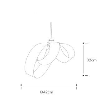 Specification Image for Tom Raffield Verso Pendant