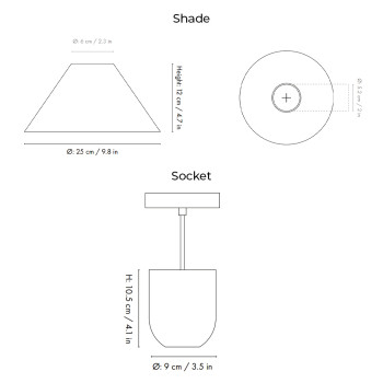 Specification Image for Ferm Living Collect Bell Socket Pendant Bell