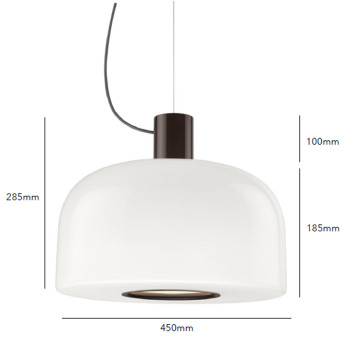 Specification Image for Flos Bellhop Glass S2 Pendant