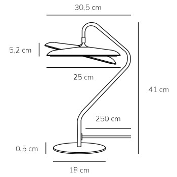Specification Image for Design For The People Artist LED Table Lamp