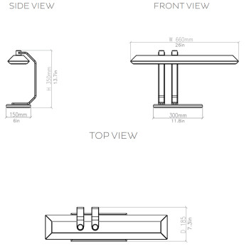 Specification Image for Bert Frank Rinato LED Table Lamp