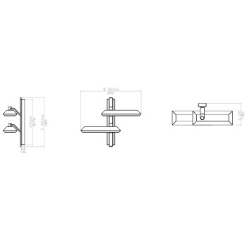 Specification Image for Bert Frank Rinato LED Double Wall Light Right