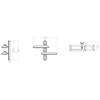 Specification Image for Bert Frank Rinato LED Double Wall Light Left