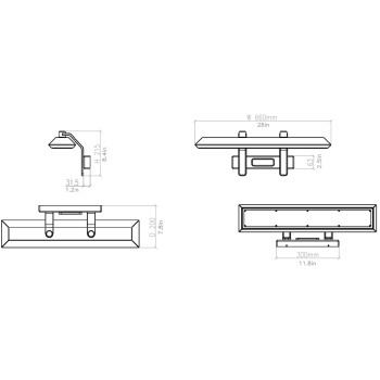 Specification Image for Bert Frank Rinato LED Long Wall Light