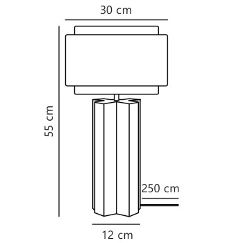 Specification Image for Design For The People Takai Table Lamp