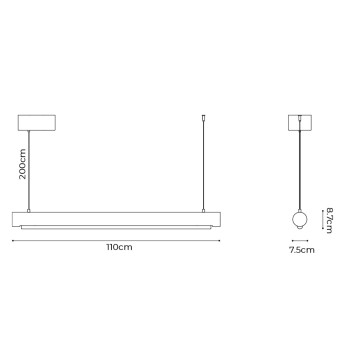 Specification Image for Established & Sons Aura LED Suspension