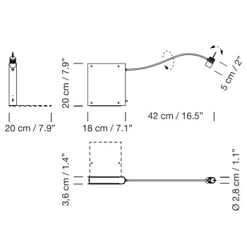 Specification Image for Santa & Cole Bib Luz Table Lamp