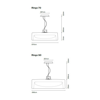 Specification Image for Marset Ringo LED Pendant Light