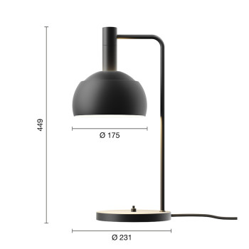 Specification Image for Louis Poulsen FJ Elements Table Lamp