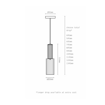 Specification Image for J. Adams Flume 80 Pendant