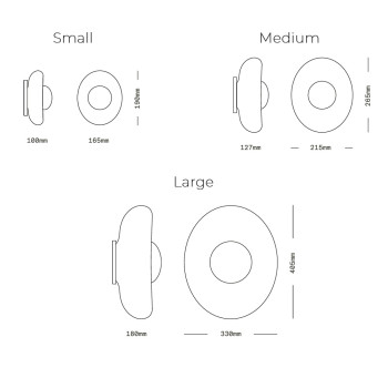 Specification Image for SkLO Pillow Wall/Ceiling Light