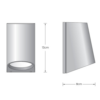 Specification Image for BEGA 24501 LED Wall Light