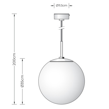 Specification Image for BEGA 66105 Pendant