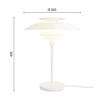 Specification Image for Louis Poulsen PH 80 Table Lamp