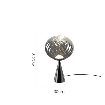 Specification Image for Tom Dixon Whirl Cone Fat Table Lamp