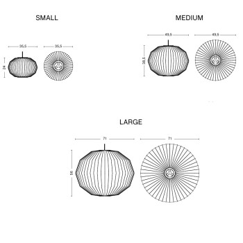 Specification Image for HAY Nelson Angled Sphere Bubble Pendant Light
