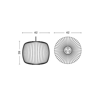 Specification Image for HAY Nelson Roll Bubble Pendant Light