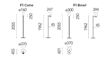 Specification Image for Flos Nocturne LED Floor Lamp 