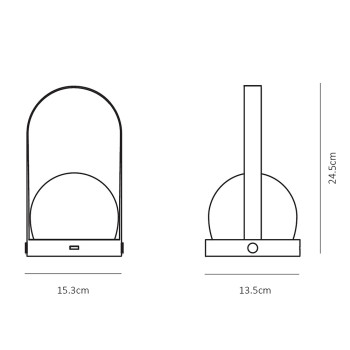 Specification Image for Audo Copenhagen Carrie LED Portable Lamp