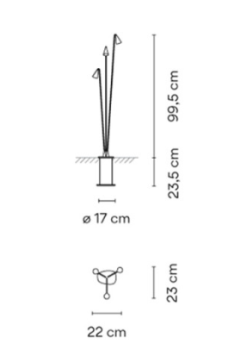 Vibia Brisa 4635 LED Outdoor Floor Lamp Specification 