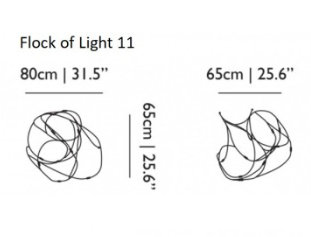 Specification Image for Moooi Flock of Light LED Suspension