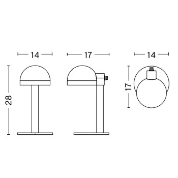 Specification Image for HAY Posto Table Lamp