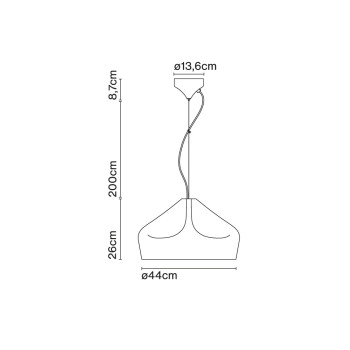Specification Image for Marset Pleat Box 47 LED Pendant